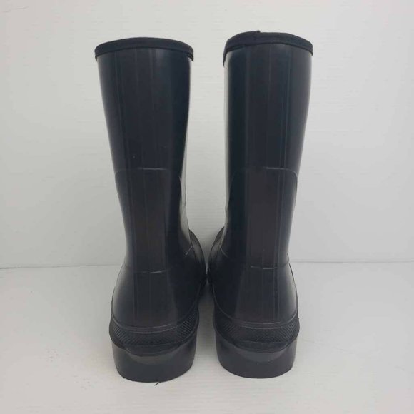 La Crosse Mens Rain Boots Black Rubber Pull On Sherpa Lined Round Toe USA 13 New - Picture 5 of 14